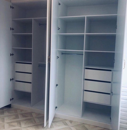 Распашные шкафы-Белый распашной шкаф «Модель 95»-фото5
